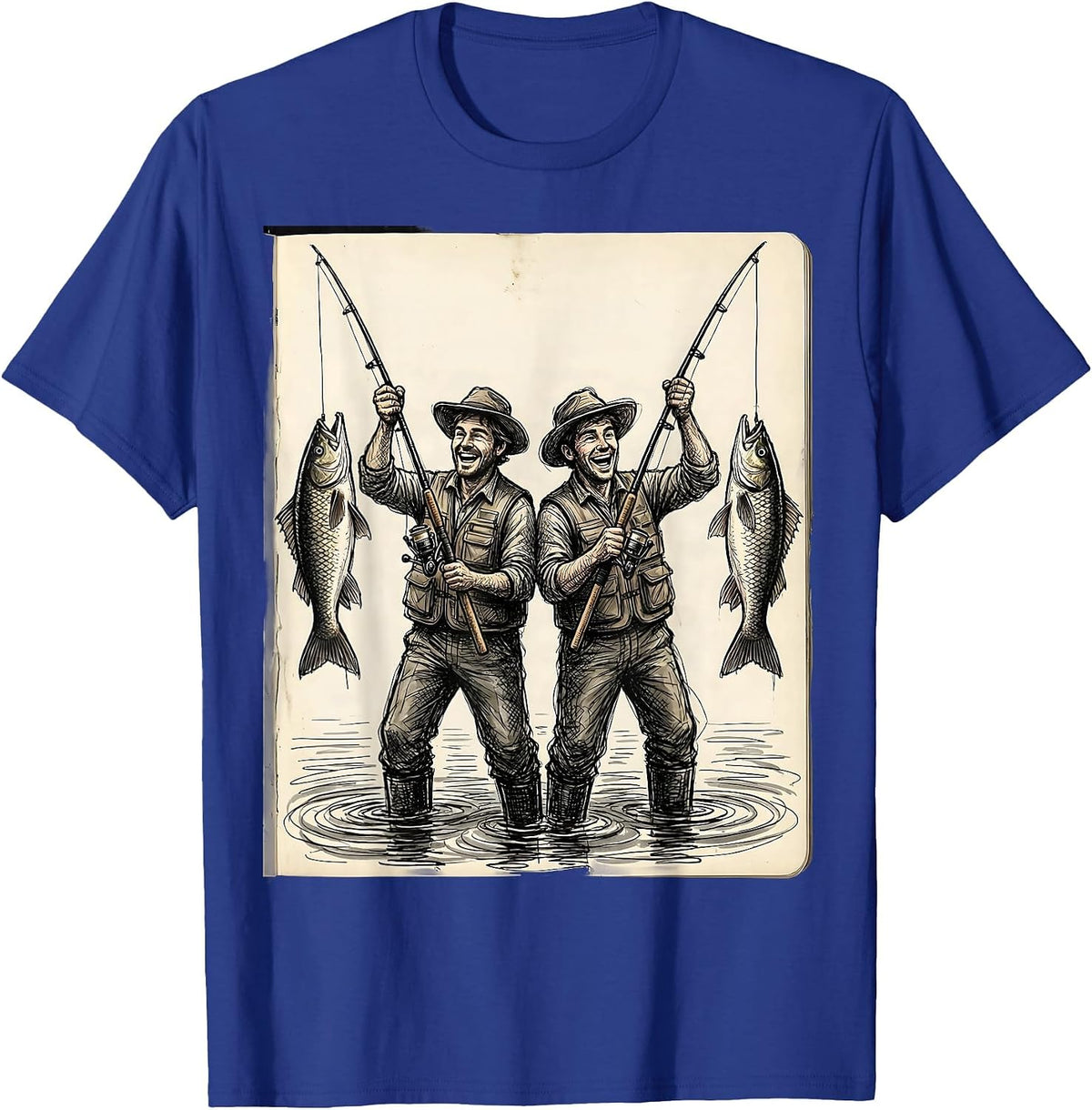 Son In Law Favorite Child Fishing Duo Gift T-Shirt - Royal Blue