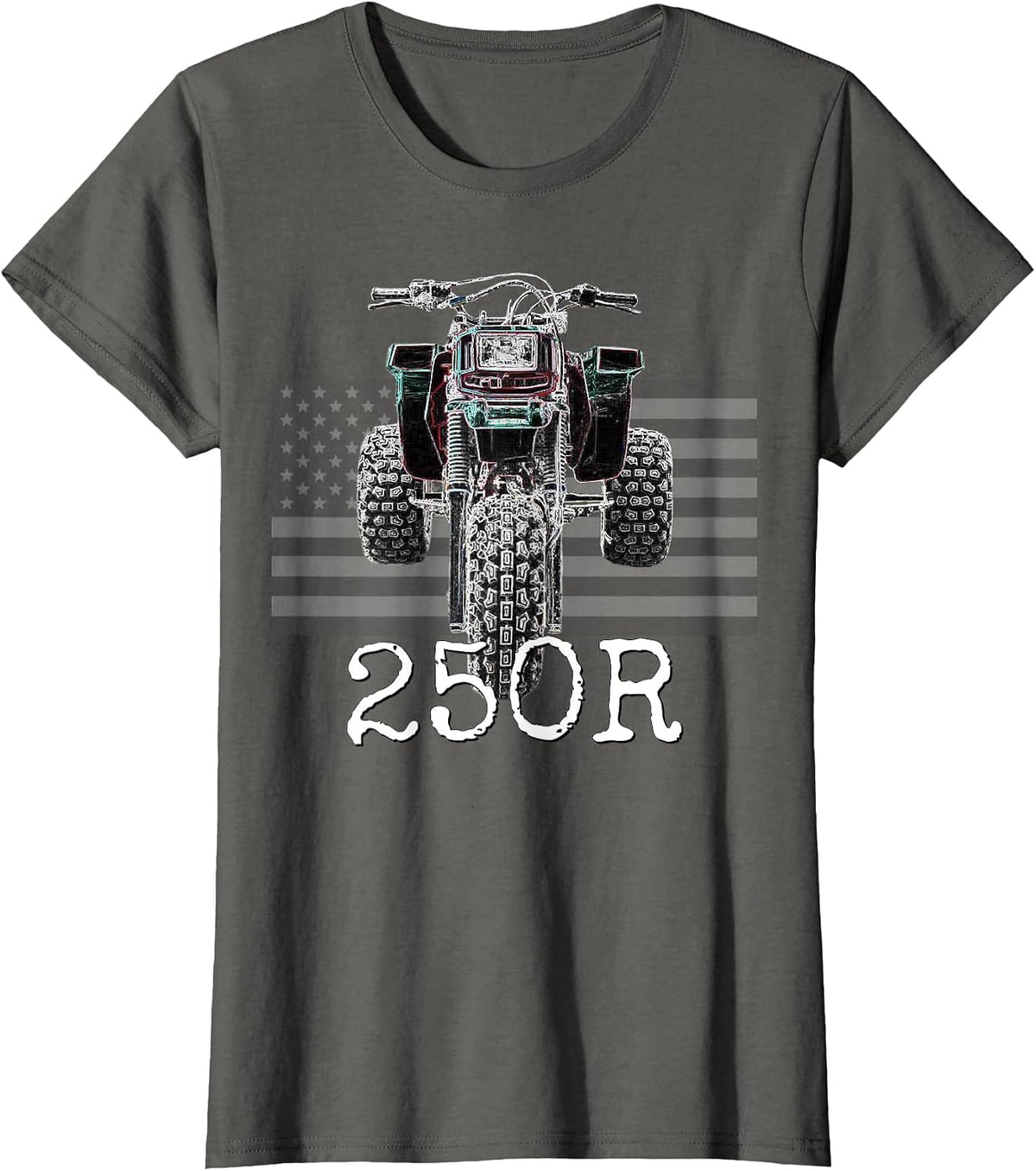 1985 Vintage Retro Three Wheeler ATV ATC 250R T-Shirt - Asphalt Grey