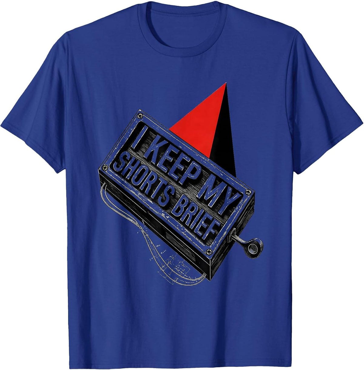 Men's I Keep My Shorts Brief Funny Electrician Skeleton Trade T-Shirt - Royal Blue