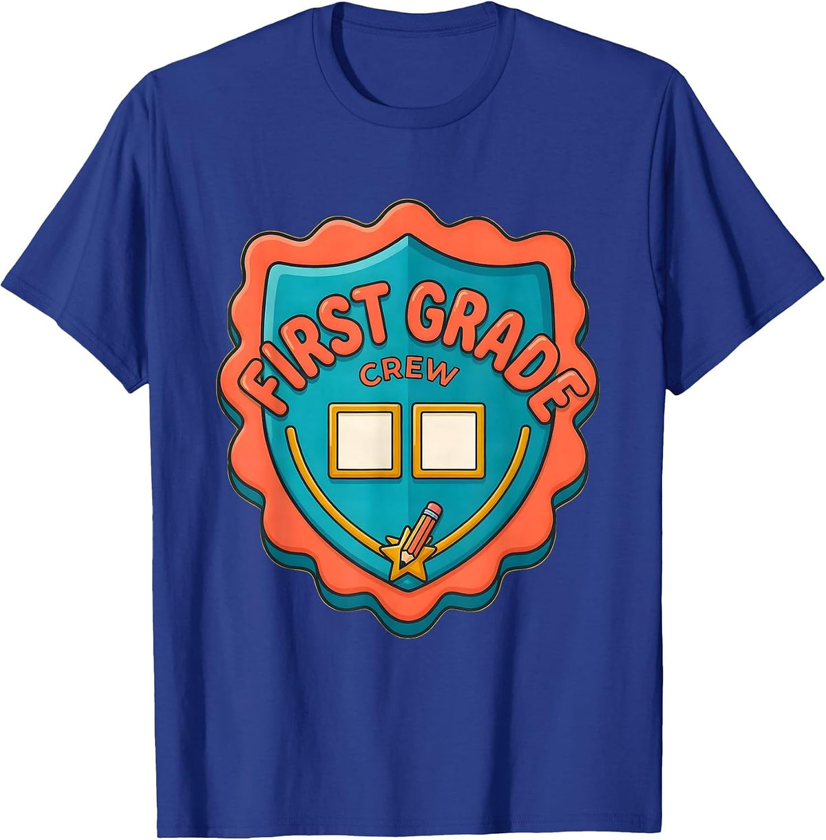 Men's First Grade Crew Back To School Student Teacher Team Pride T-Shirt - Royal Blue