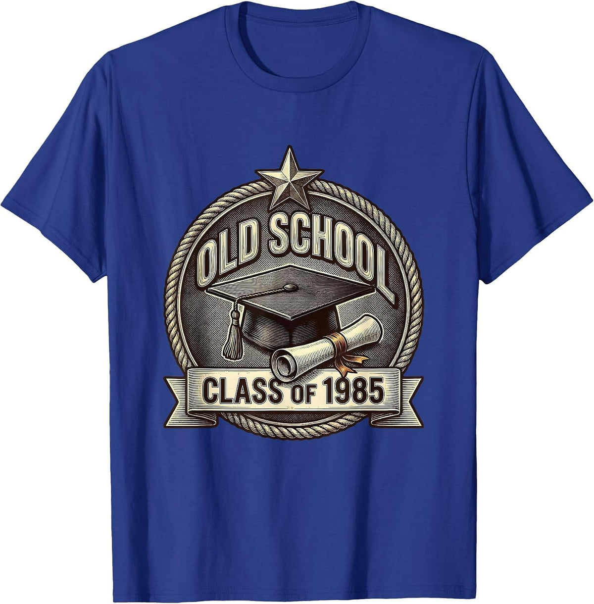 Old School Class of 1985 Vintage Retro Design T-Shirt - Royal Blue