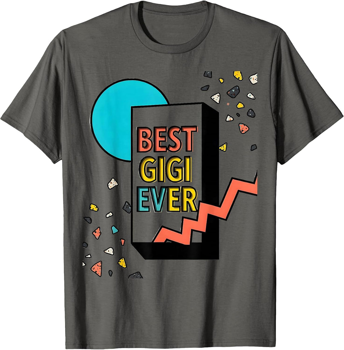 Men's Best Gigi Ever Grandma Pride Design T-Shirt - Asphalt Grey