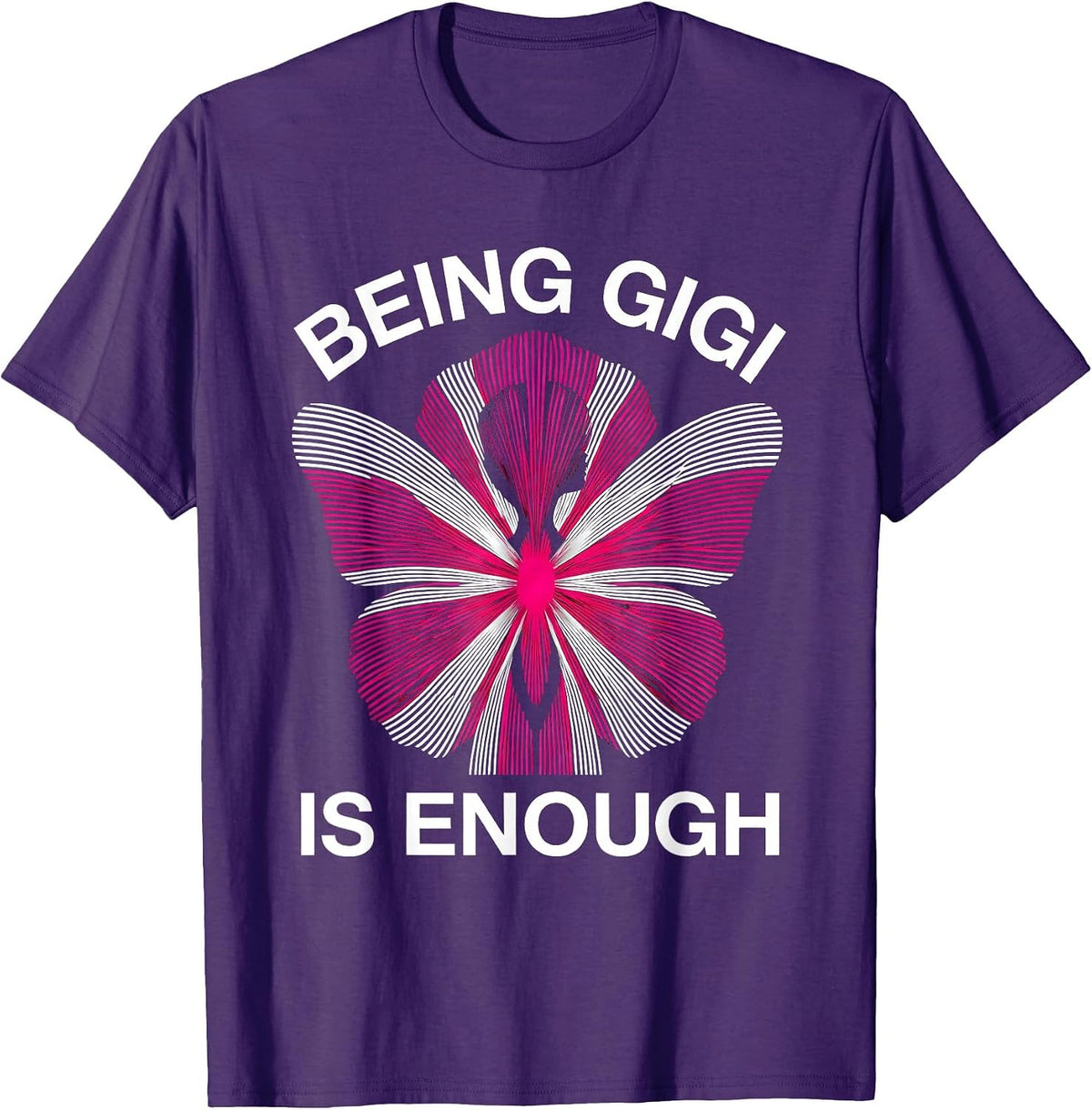 Men's Being Gigi Is Enough Grandma Pride Design T-Shirt - Purple