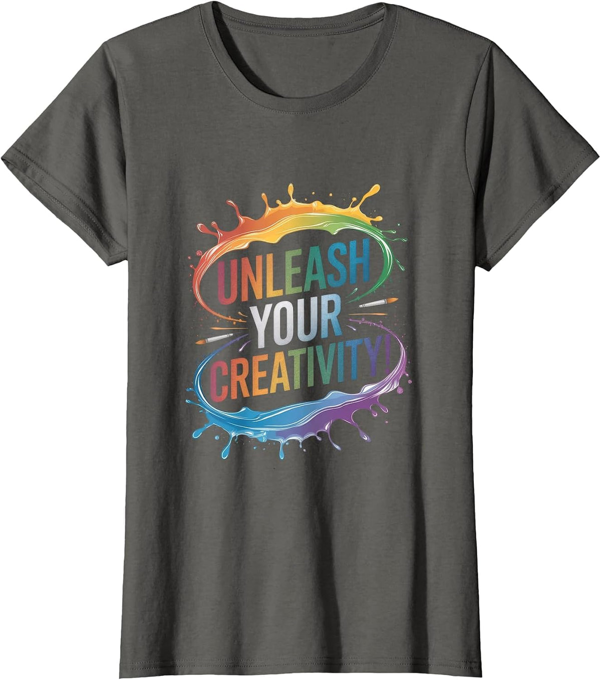 Unleash Your Creativity! - Artistic Creative T-Shirt - Asphalt Grey
