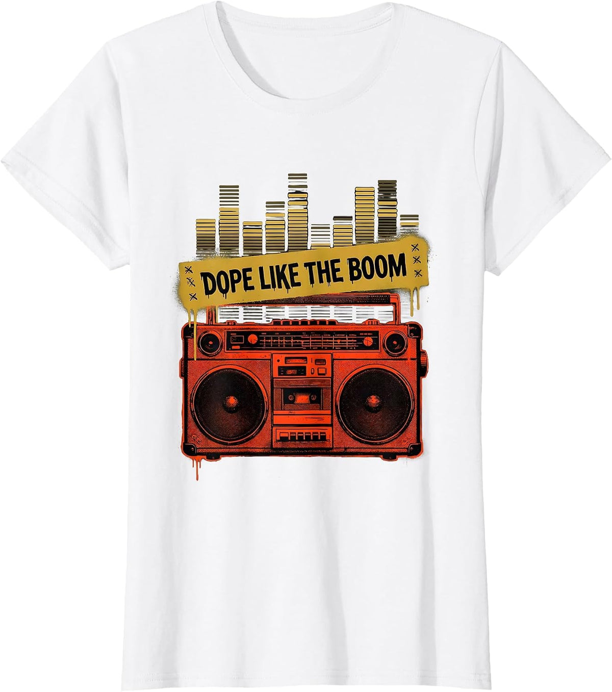 Dope Like The Boom Retro 90s Hip Hop Rap Music Quote T-Shirt - White