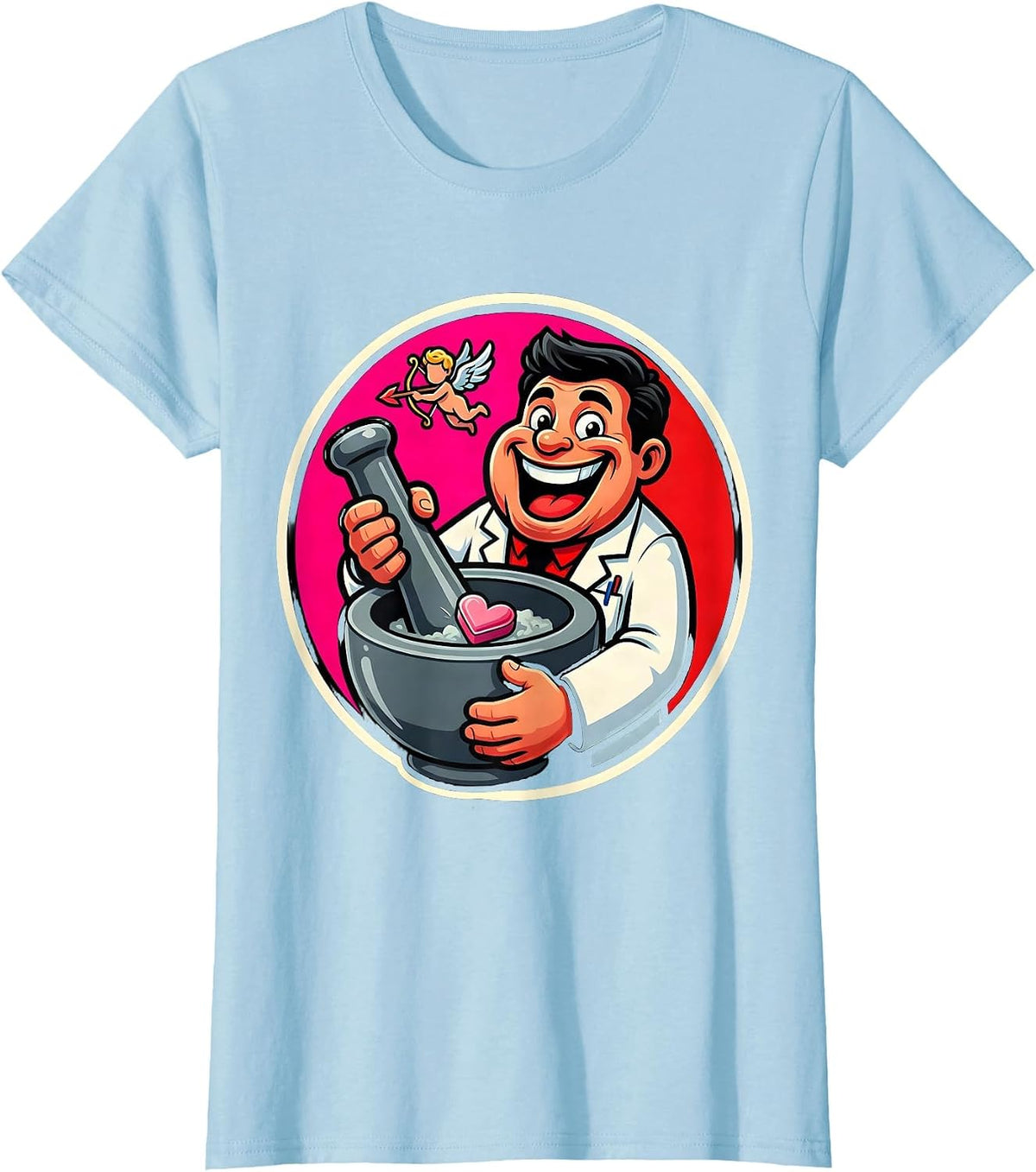 Cupid's Favorite Pharmacist Valentine Role Humor T-Shirt - Baby Blue