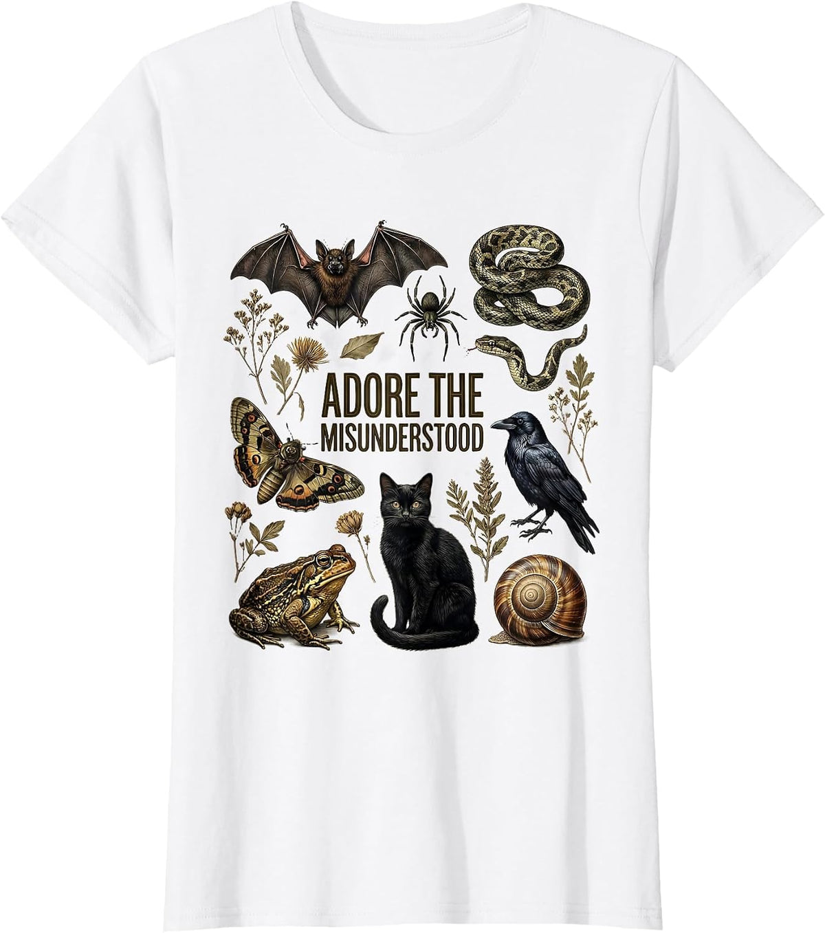 Adore The Misunderstood Botanical Nature Lover Gift T-Shirt - White
