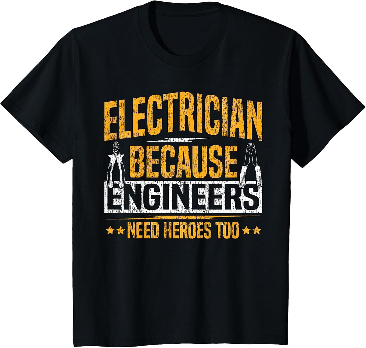 Electrician Vintage Electrician Because Engineers Need T-Shirt - Black