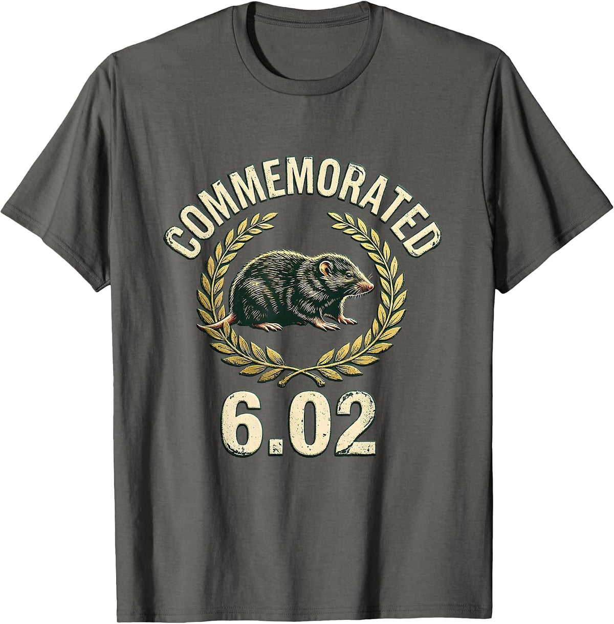 Men's Commemorated 6.02 Rubber Stamp Science Nerd Mole Day T-Shirt - Asphalt Grey