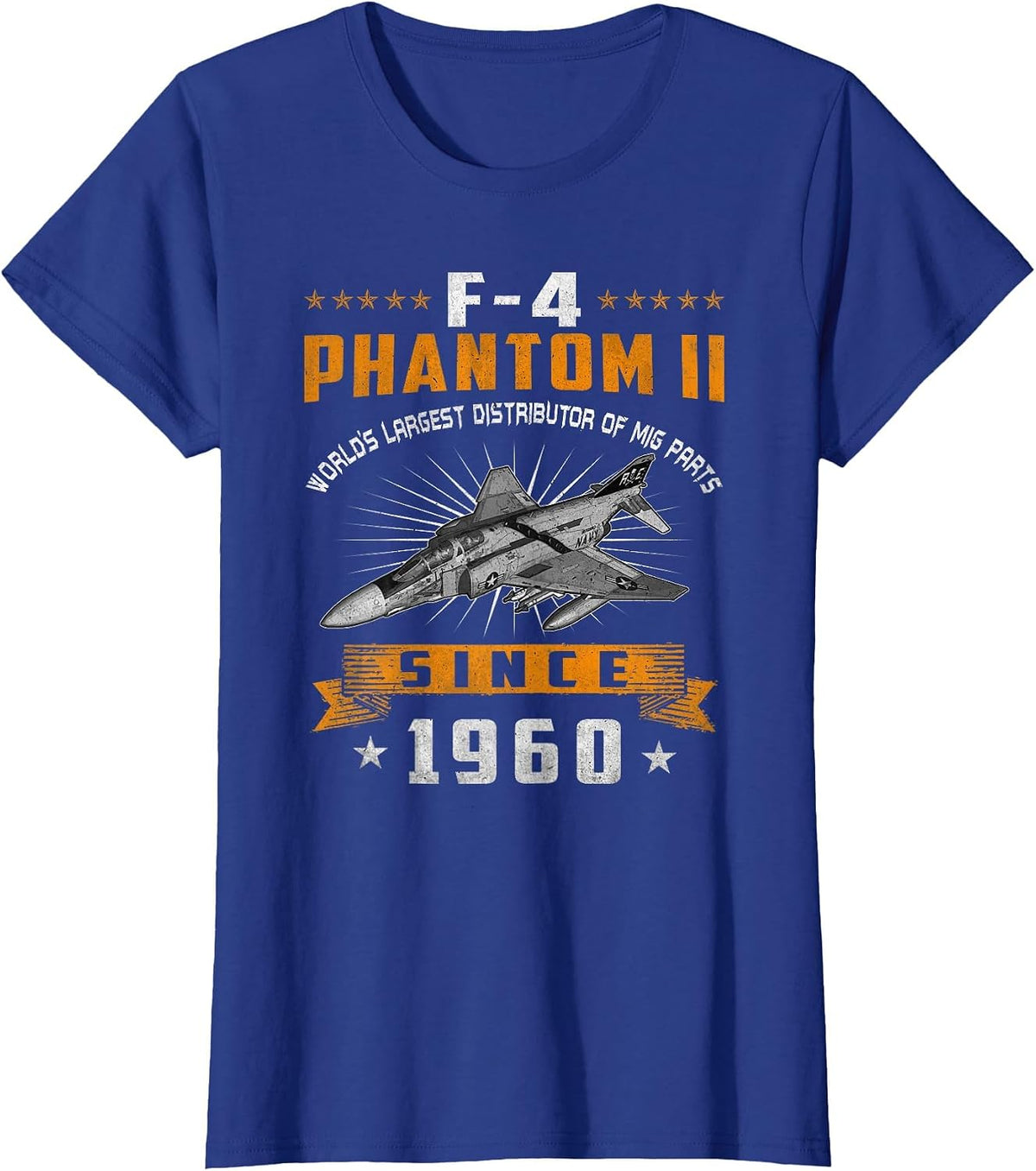 F-4 Phantom II Fighter Jet Military Aircraft Veteran T-Shirt - Royal Blue