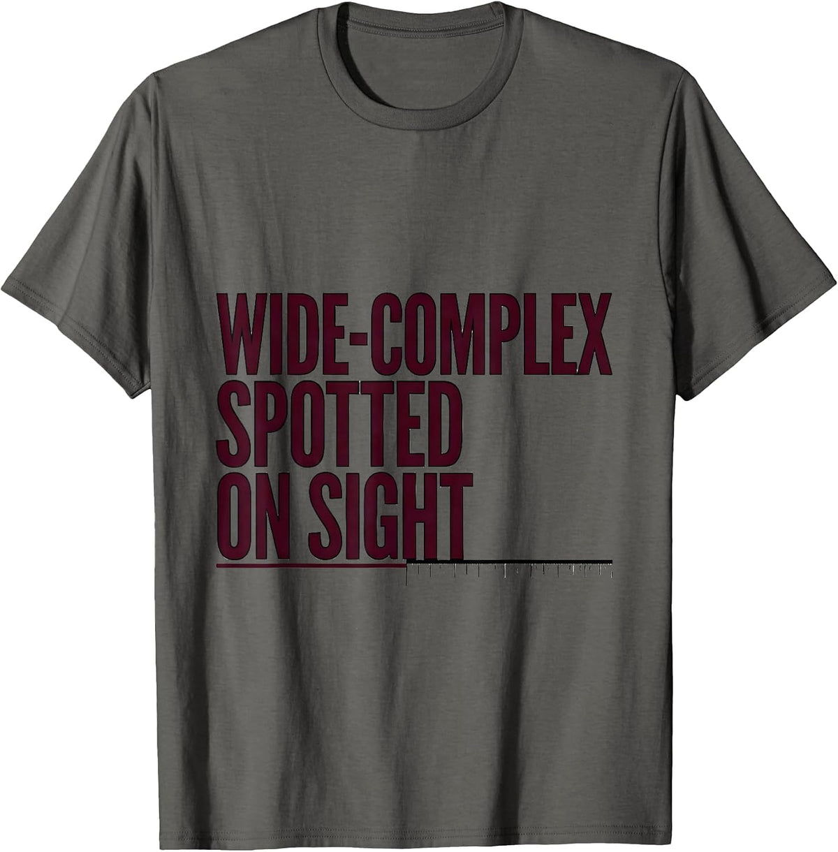 Wide-Complex Spotted On Sight Funny Cardiology Nurse Cardiac T-Shirt - Asphalt Grey