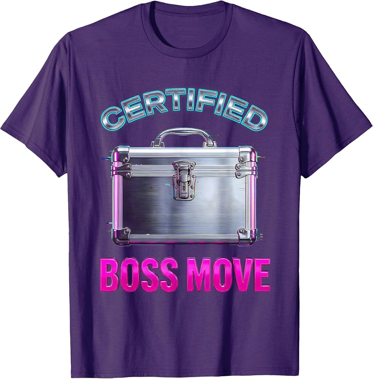 Men's Certified Boss Move Confident Leader Design T-Shirt - Purple