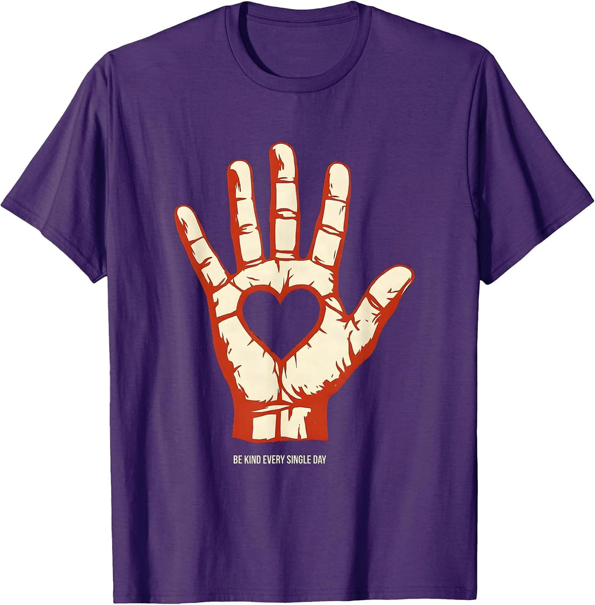 Men's Be Kind Every Single Day Positivity Design T-Shirt - Purple