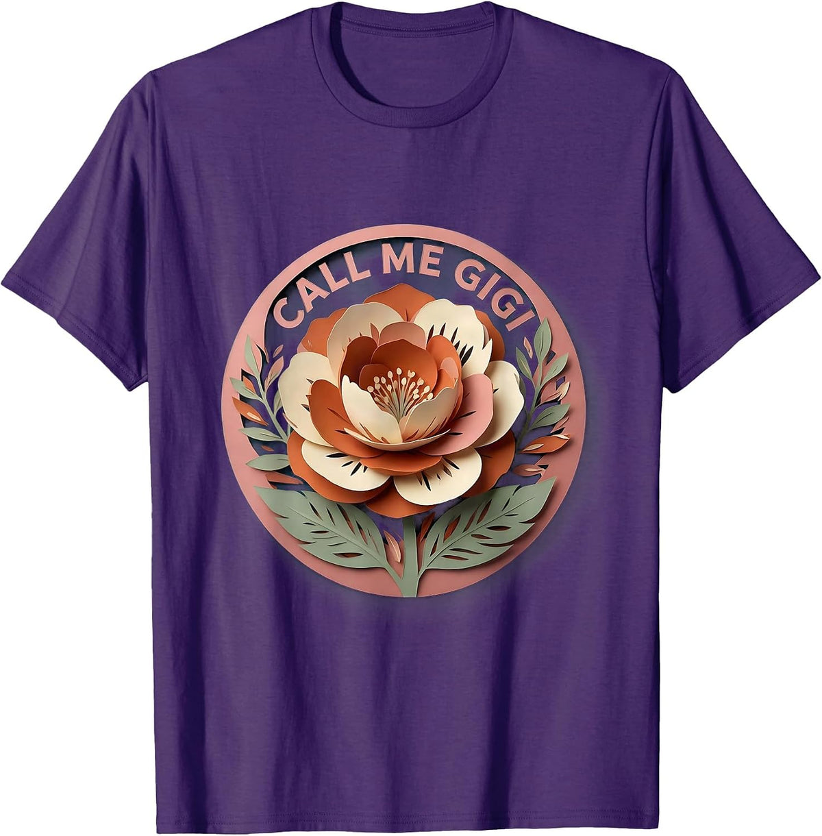 Men's Call Me Gigi Proud Grandparent Design T-Shirt - Purple