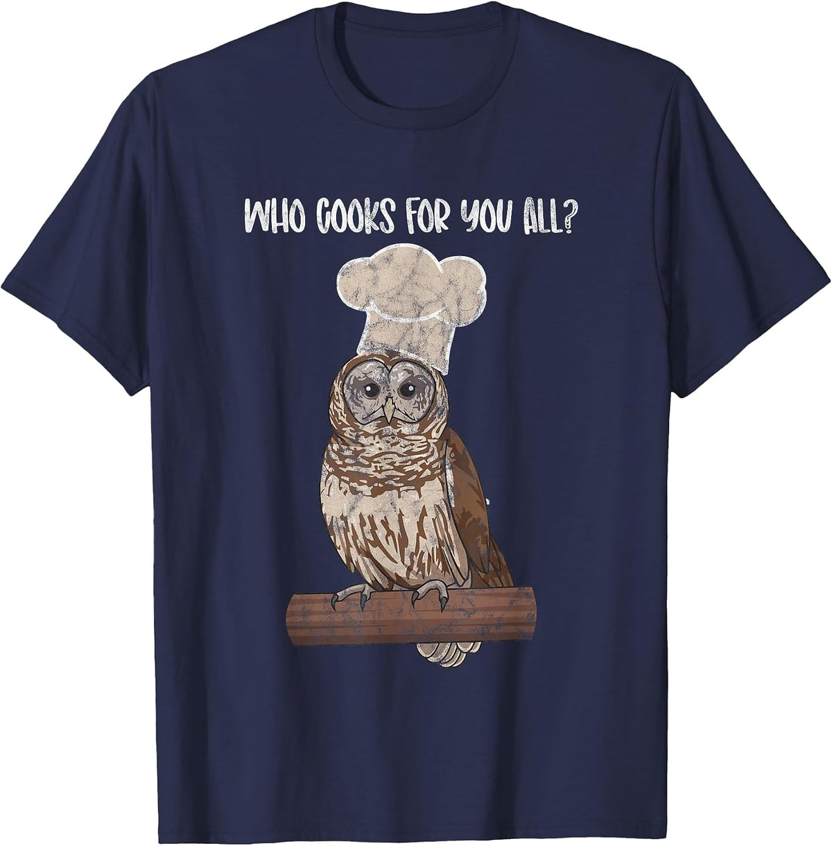 Who Cooks for You All owl Lovers T-Shirt - Navy Blue