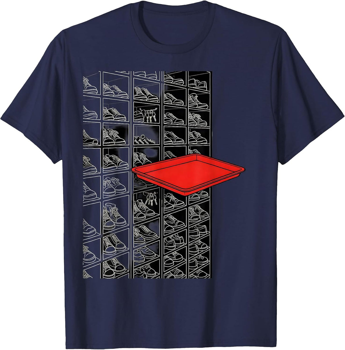 Men's Entryway Cubby Tower Chaos Coordinator Novelty Humor T-Shirt - Navy Blue