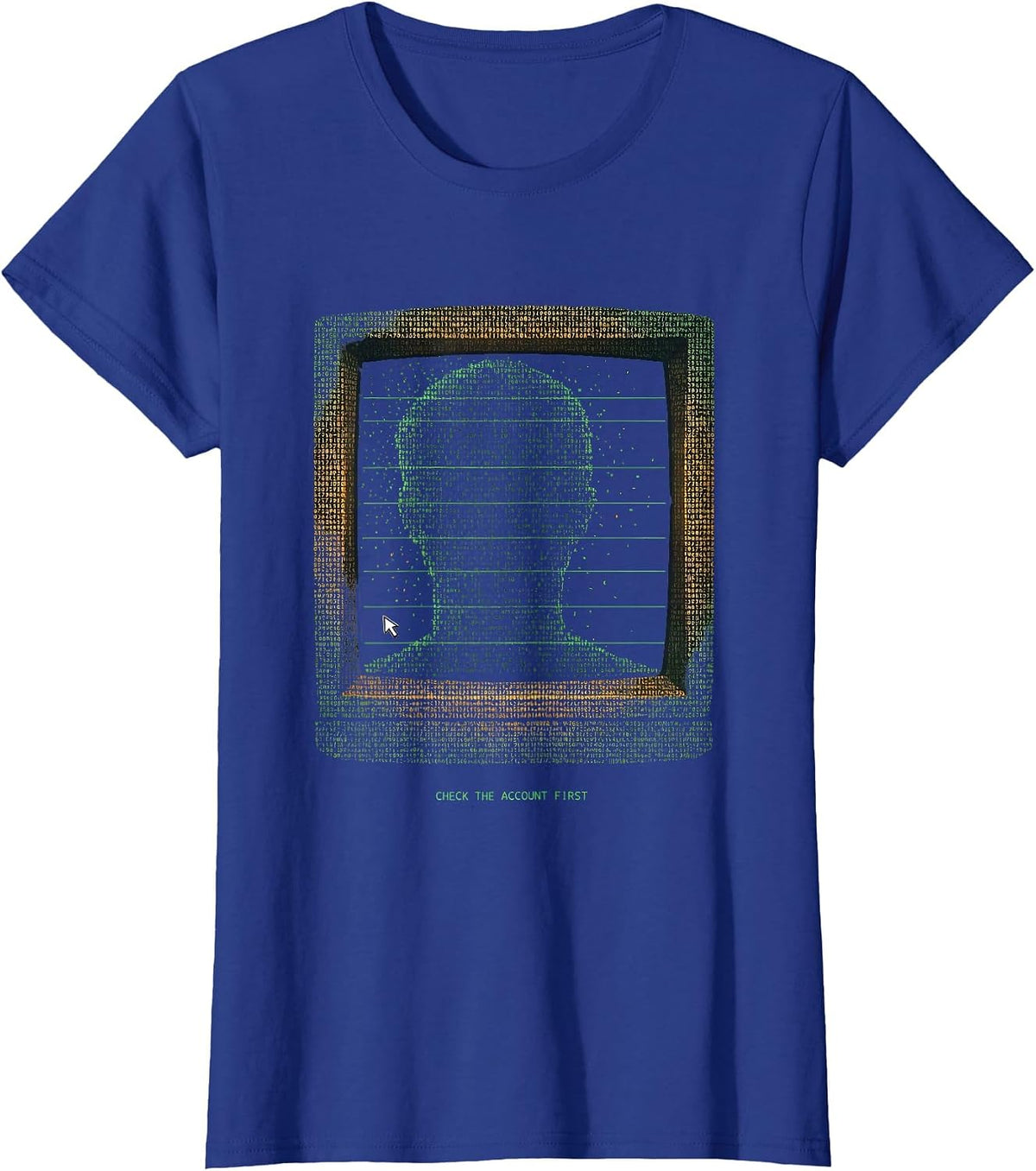 Check The Account First Funny IT Support Programmer Tech T-Shirt, Women, Royal Blue, 3X-Large - As Pictured