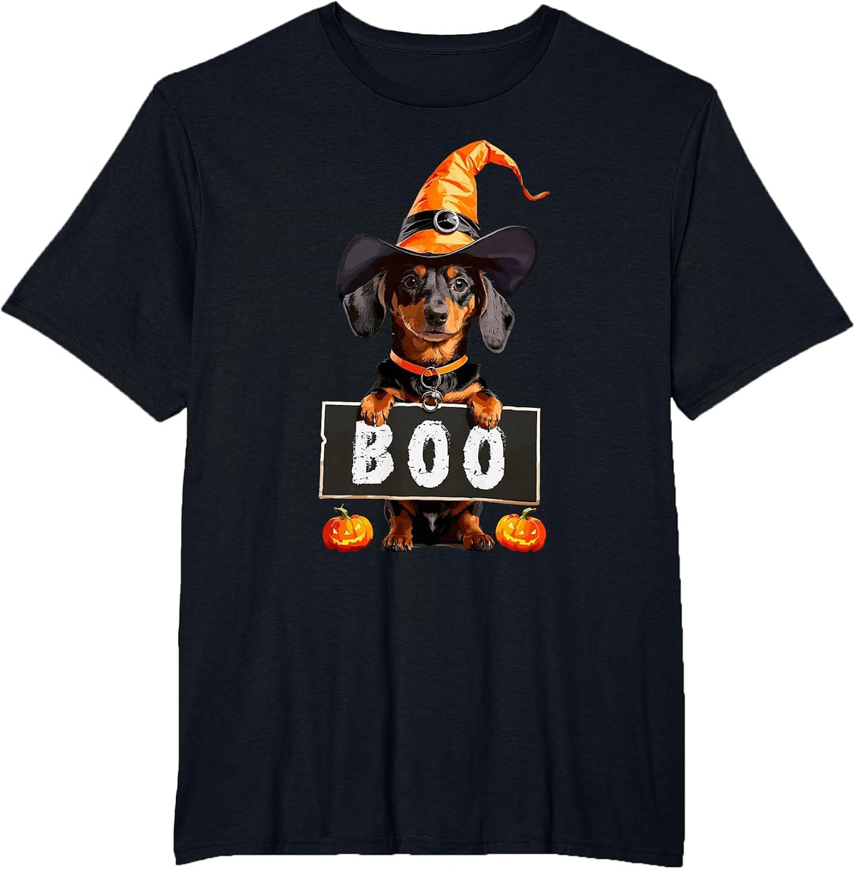 Dachshund Halloween T-Shirt - Black