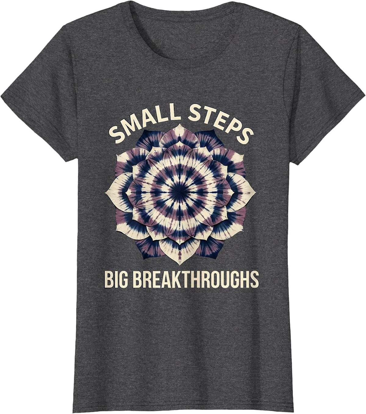 Women's Small Steps Big Breakthroughs Paraprofessional Design T-Shirt - Dark Heather Grey