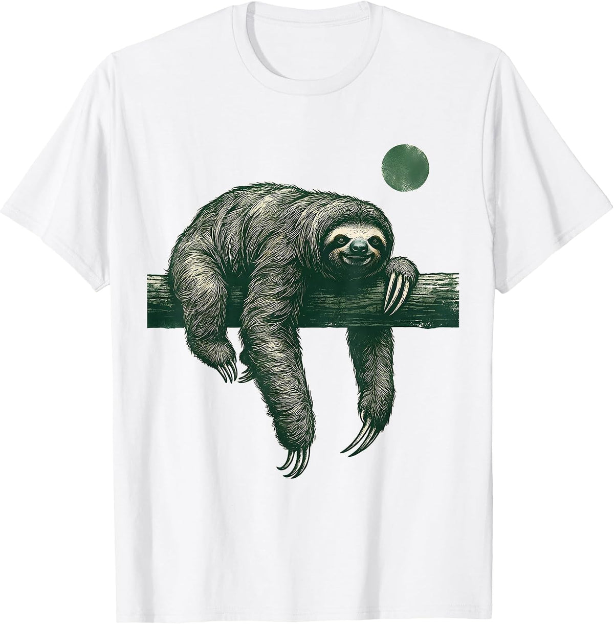 Men's Masked Sloth Rubber Stamp Funny Sloth Lover Gift T-Shirt - White