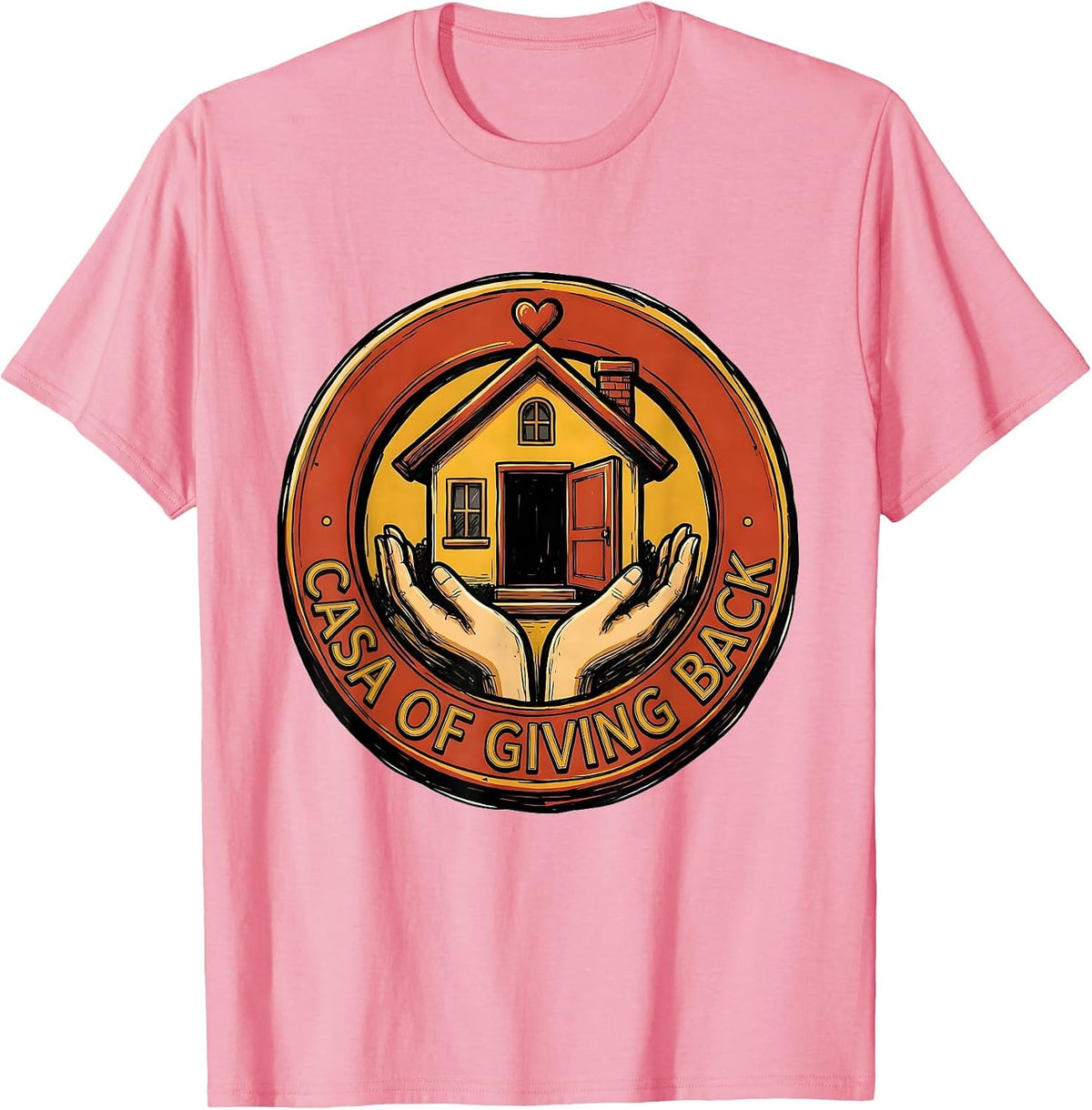 Men's Altruismo Casa of Giving Back Graphic Design T-Shirt - Pink