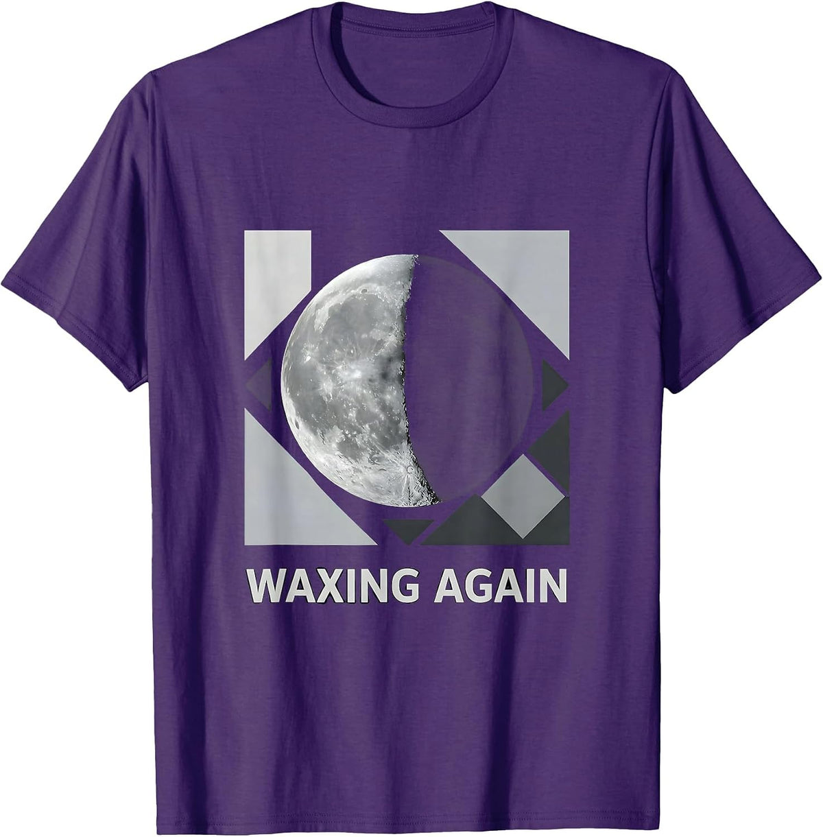 Waxing Again Boho Celestial Moon Phase Astrology T-Shirt - Purple