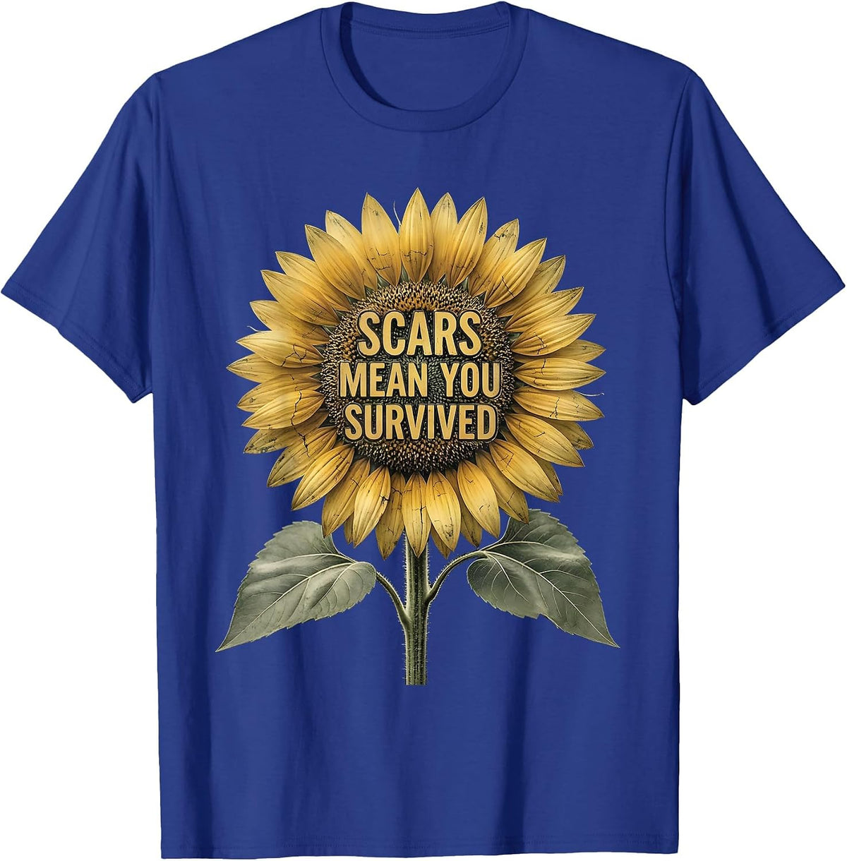 Scars Mean You Survived Suicide Prevention T-Shirt - Royal Blue