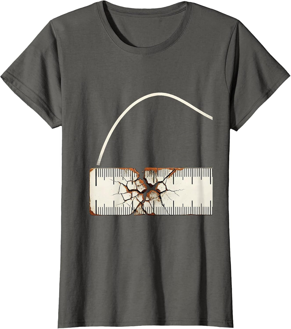 Women's Trend Line Distressed Data Analyst Data Scientist Gift T-Shirt - Asphalt Grey