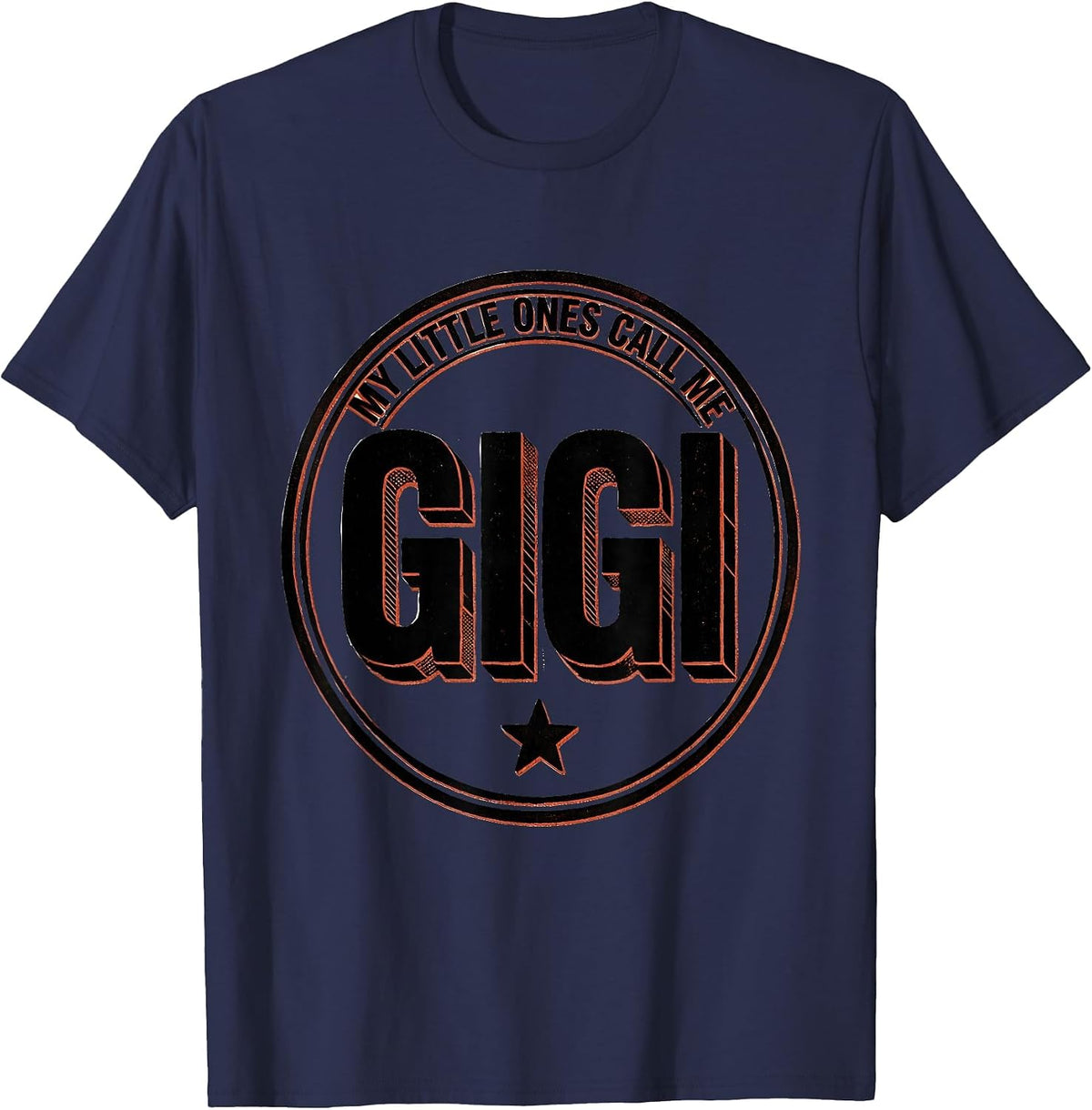 Men's My Little Ones Call Me Gigi Funny Grandma Nickname Vintage T-Shirt - Navy Blue