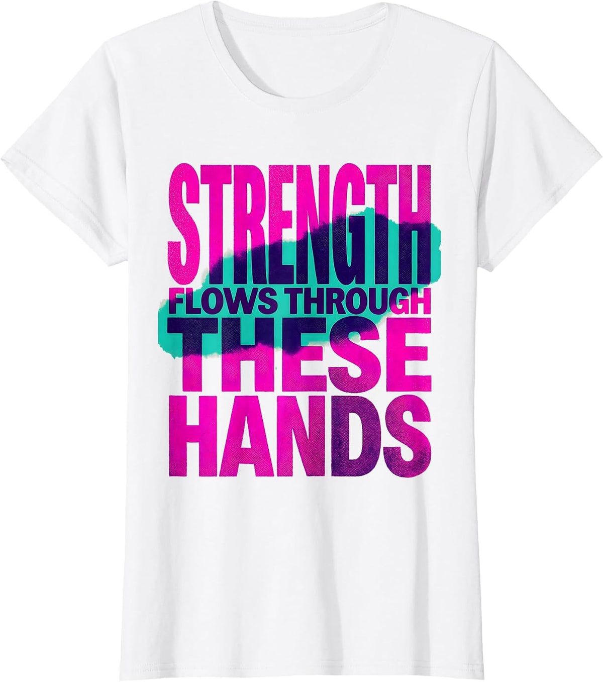 Oncology Nurse Strength Flows Through These Hands T-Shirt - White