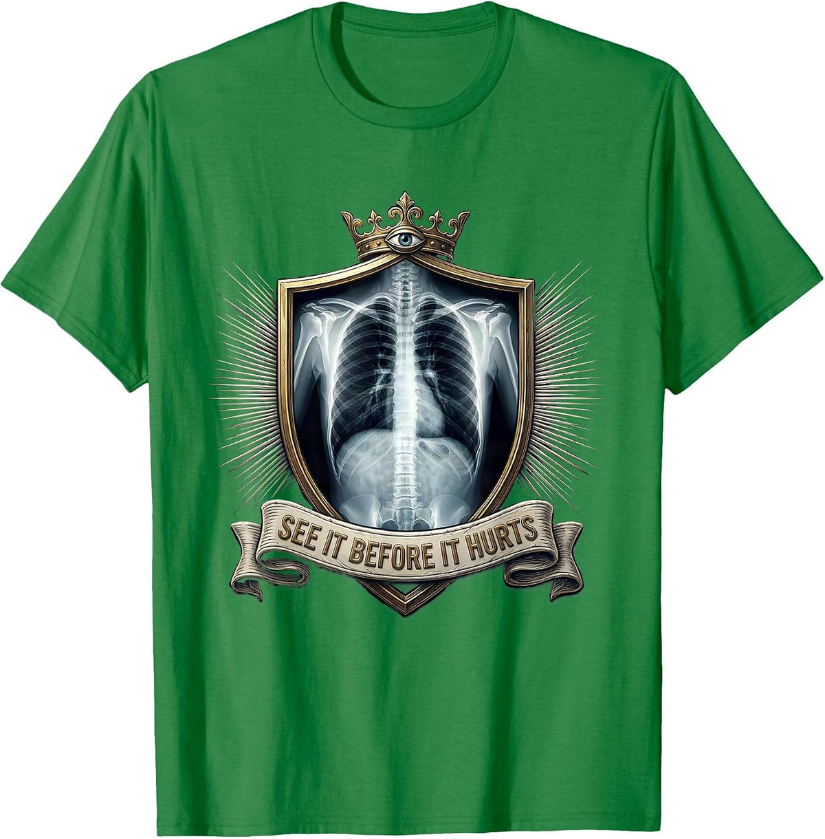 Men's See It Before It Hurts Radiology Design T-Shirt - Kelly Green