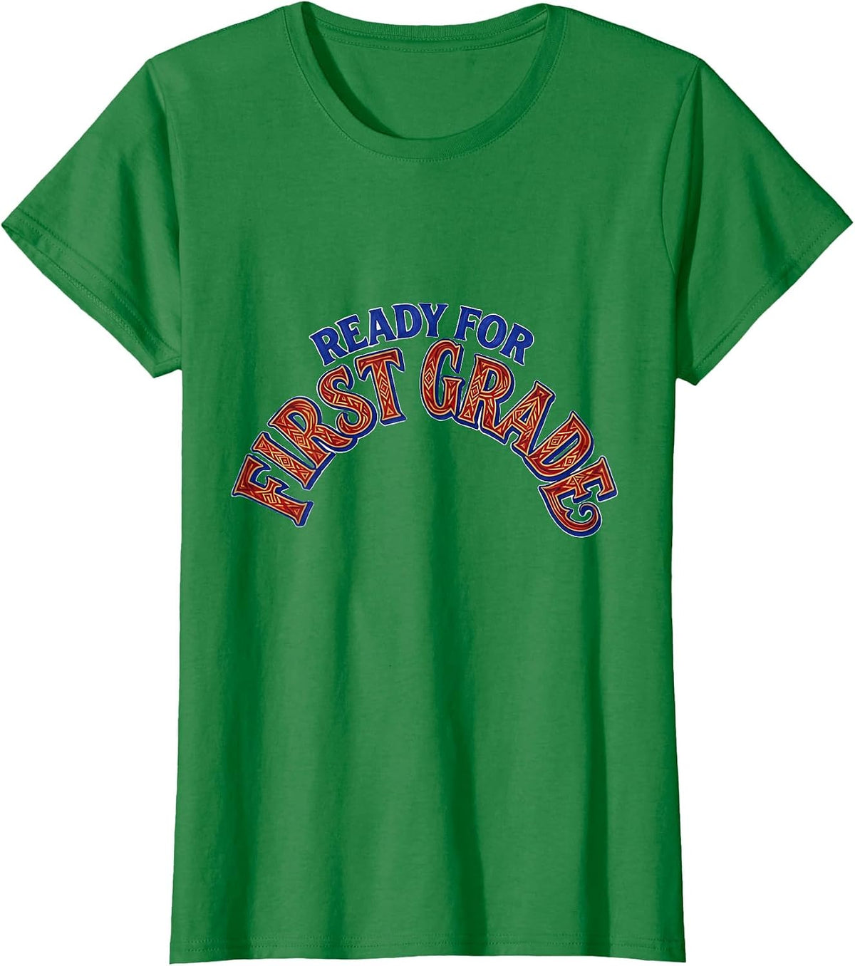 Women's Ready For First Grade Wholesome Back To School Girl Teacher T-Shirt - Kelly Green