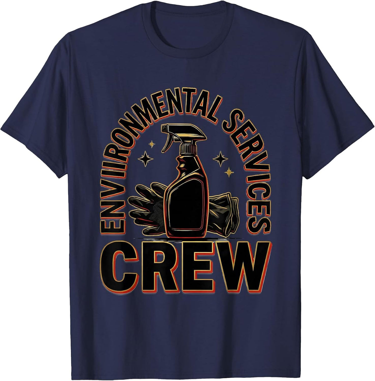 Men's Environmental Services Crew Sign Painter Showcasing Crew T-Shirt - Navy Blue