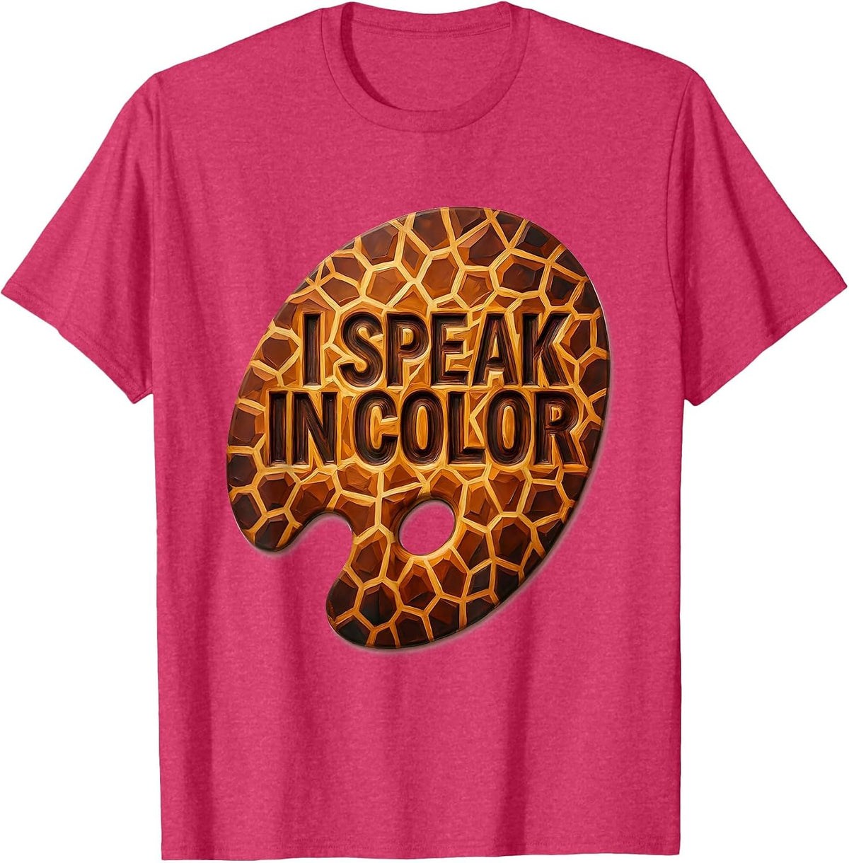Men's I Speak In Color Art Teacher Design T-Shirt - Red Heather