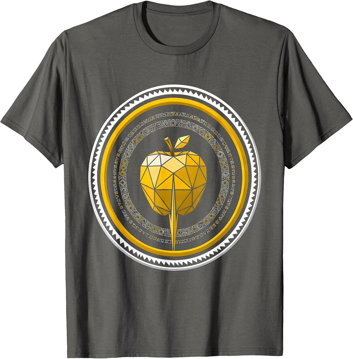 Newton's Apple Falling Math Equations Graphic T-Shirt - Asphalt Grey