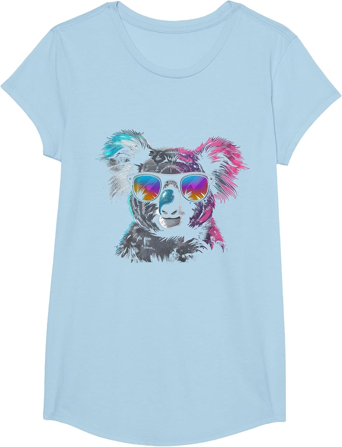 Koala Sunglasses Colourful Watercolour Australia Koala Bear T-Shirt - Girls Baby Blue