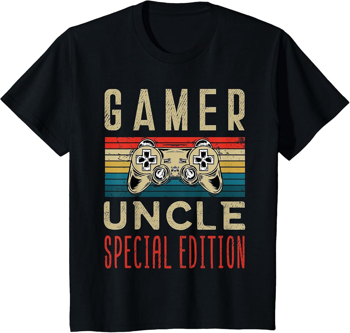 Funny Uncle Video Games,Uncle T-Shirt - Black