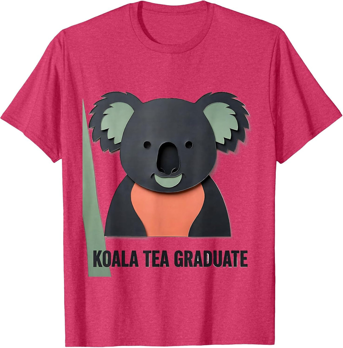 Men's Koala Tea Graduate Funny Koala Lover Animal Pun Humor T-Shirt - Red Heather