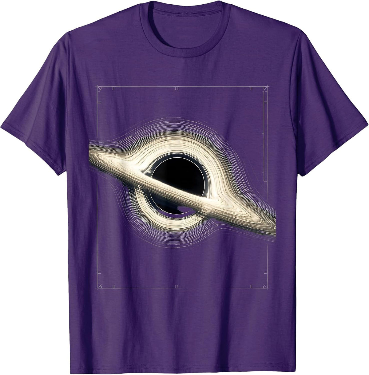 Men's Black Hole Horizon Physics Astrophysicist Science Lover T-Shirt - Purple