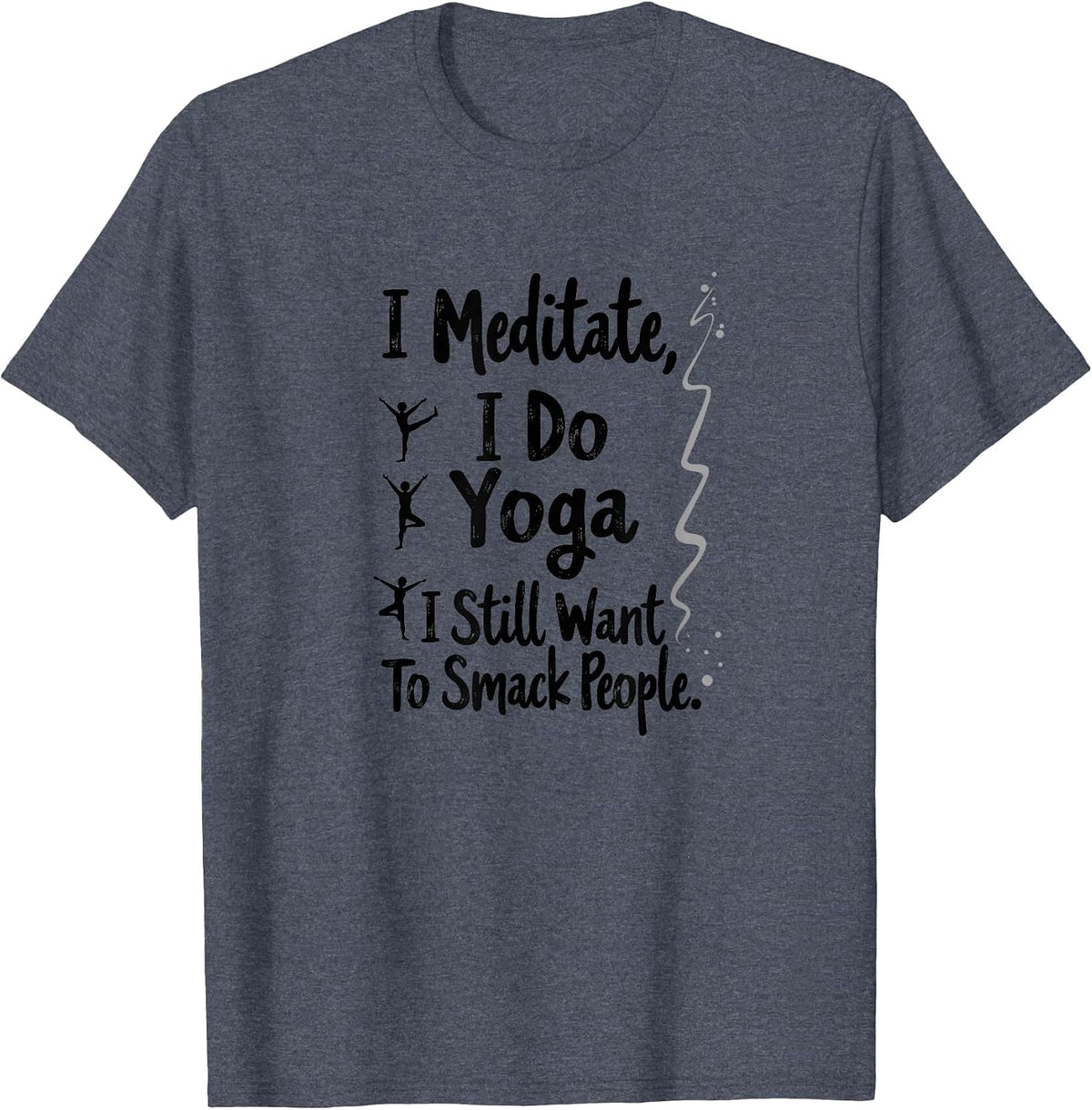 Mademark Yoga & Namaste T-Shirt - Heather Blue-i Meditate