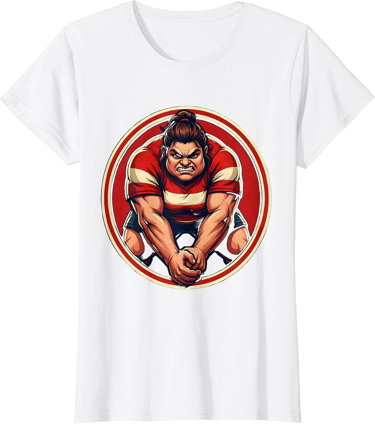 Rugby Prop Scrum Binding Graphic Design T-Shirt - White
