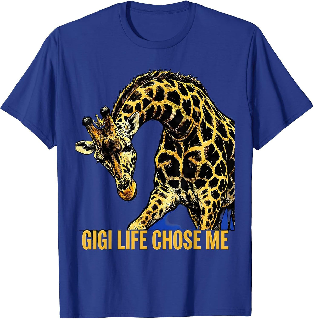 Men's Gigi Life Chose Me Proud Grandma Design T-Shirt - Royal Blue