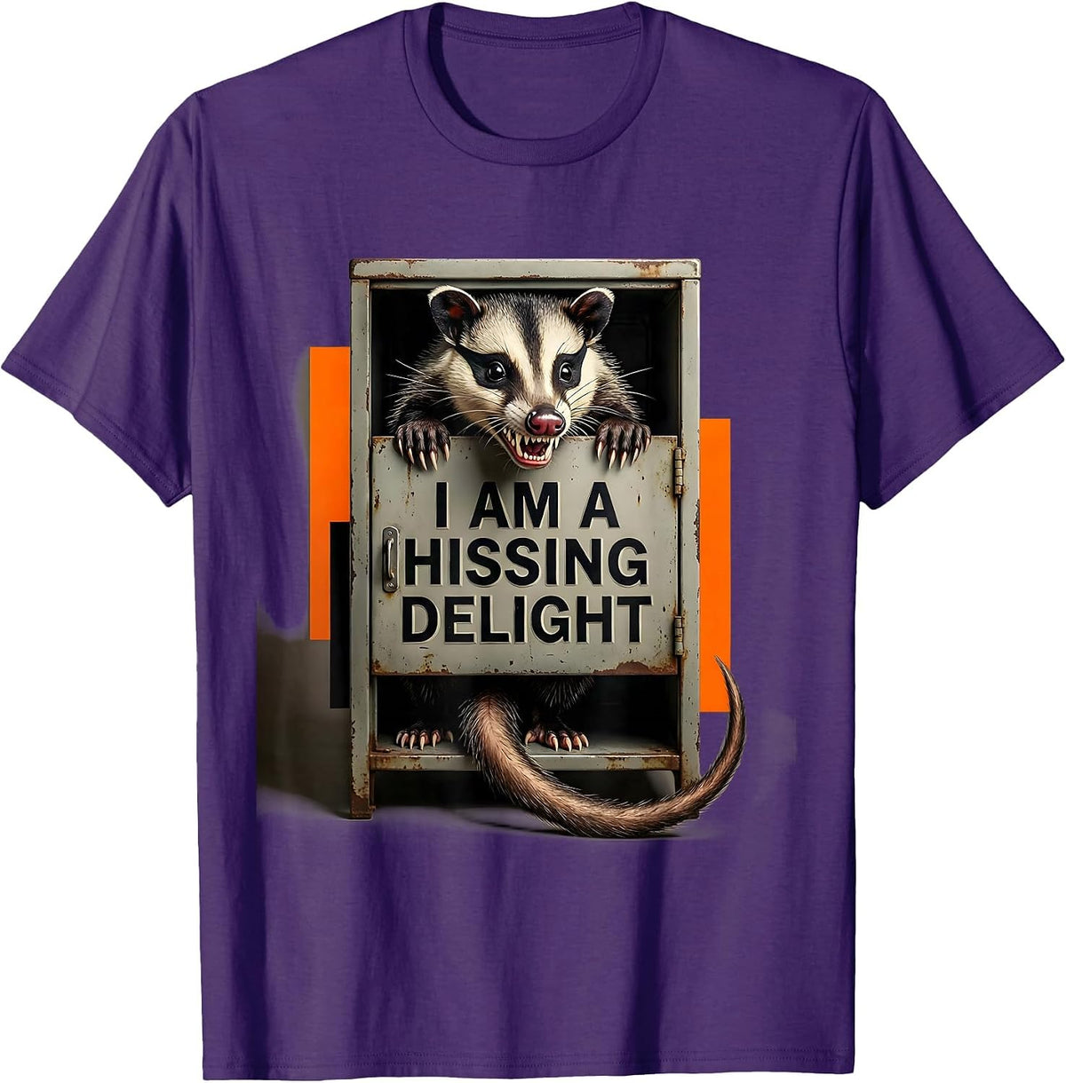 I Am A Hissing Delight Funny Opossum Meme Possum Lover Gift T-Shirt - Purple