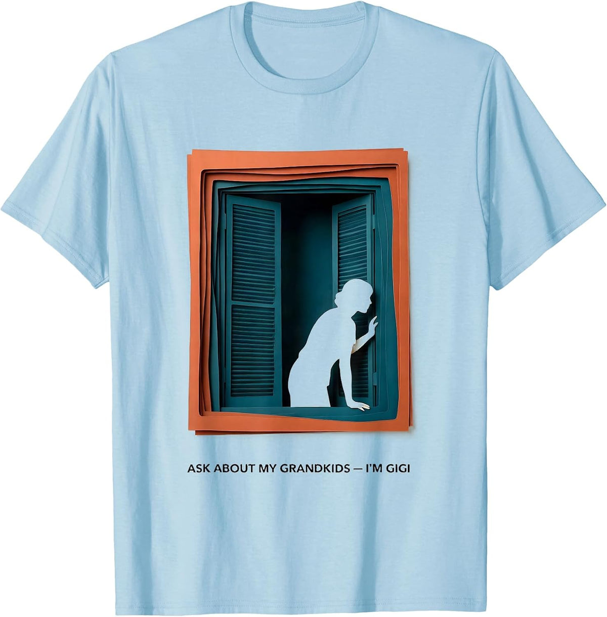 Men's Ask About My Grandkids I'm Gigi Funny Grandma Humor T-Shirt - Baby Blue