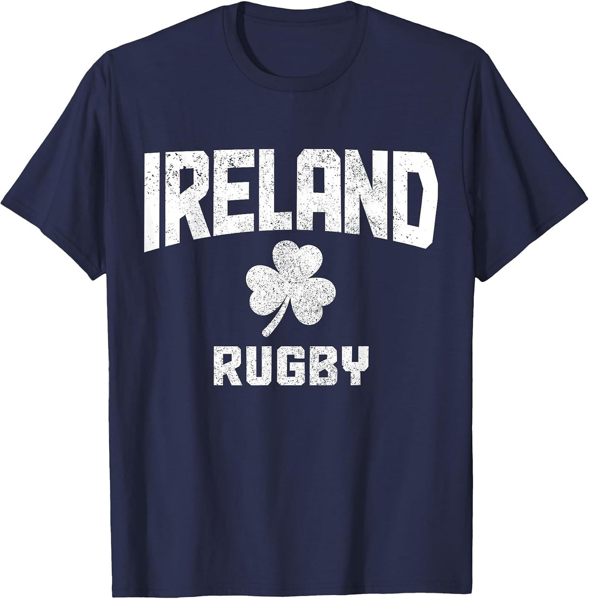 Ireland Rugby Irish Shamrock Green St Patricks Day T-Shirt - Navy Blue