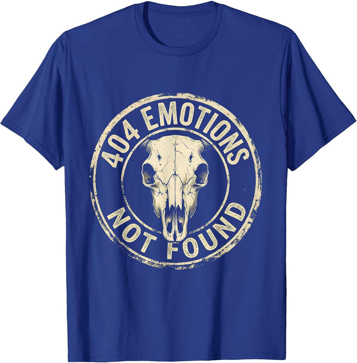 404 Emotions Not Found Funny Tech Humor Design T-Shirt - Royal Blue