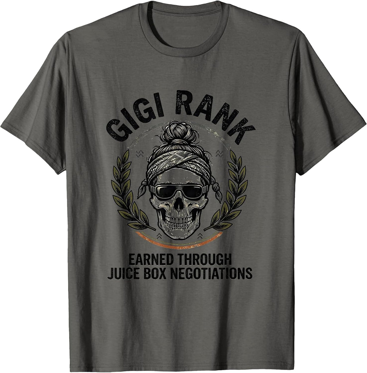 Gigi Rank, Earned Through Juice Box Negotiations Vintage T-Shirt - Asphalt Grey