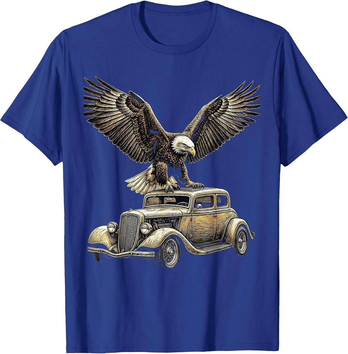 Men's Valley Forge Automotive Eagle Hot Rod Graphic T-Shirt - Royal Blue