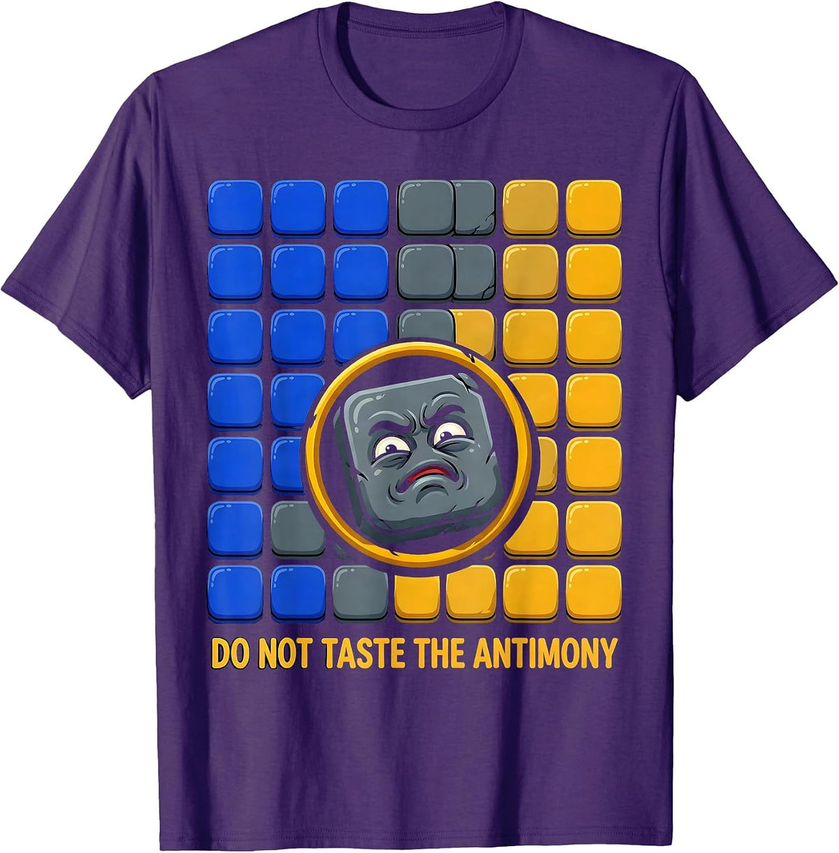 Men's Do Not Taste The Antimony Funny Periodic Table Chemistry T-Shirt - Purple