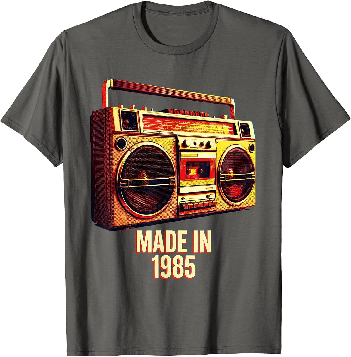 Made in 1985 Classic Birth Year Vintage Design T-Shirt - Asphalt Grey